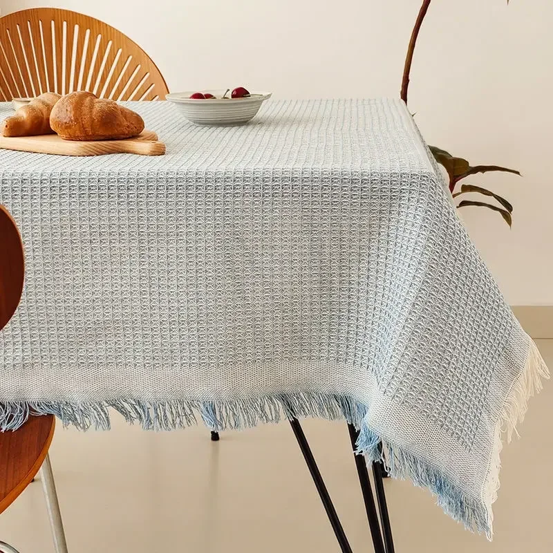 French Cream Style Fabric Dining Table Cloth High-end Decorative Cloth Photo Tablecloth Thickened Cotton and Linen Style