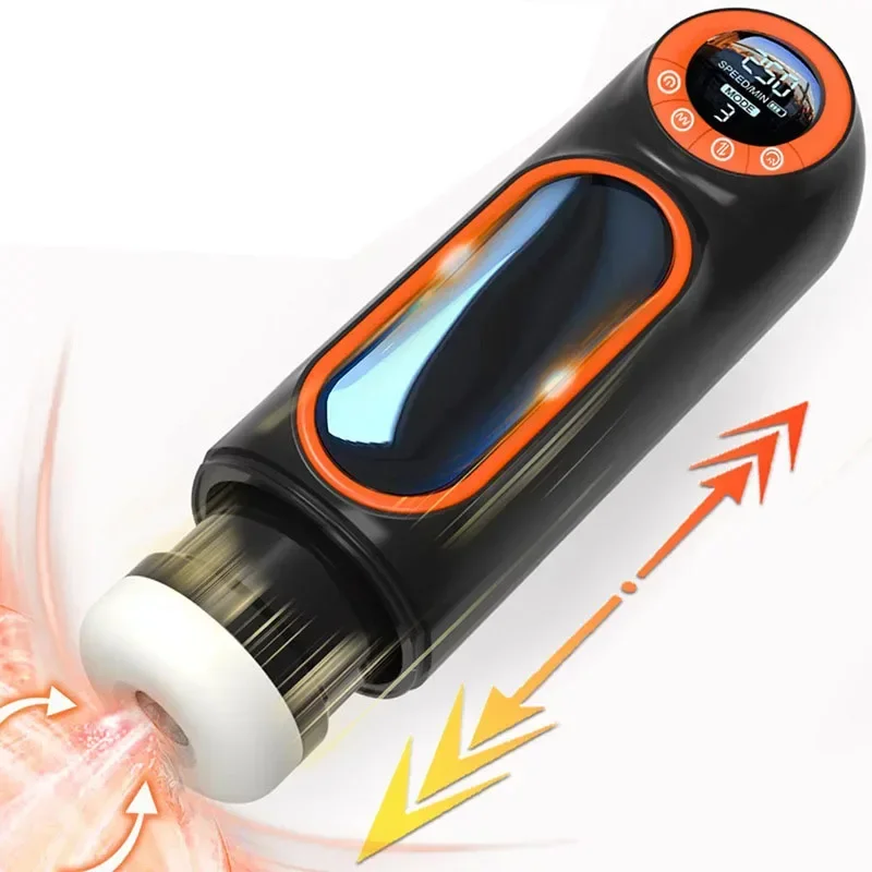 Powerful Vibrating And Automatic Telescopic Blowjob Sucking Vagina Vibrating Cup Male Masturbator Cup Stroker Adult Men Sex Toys