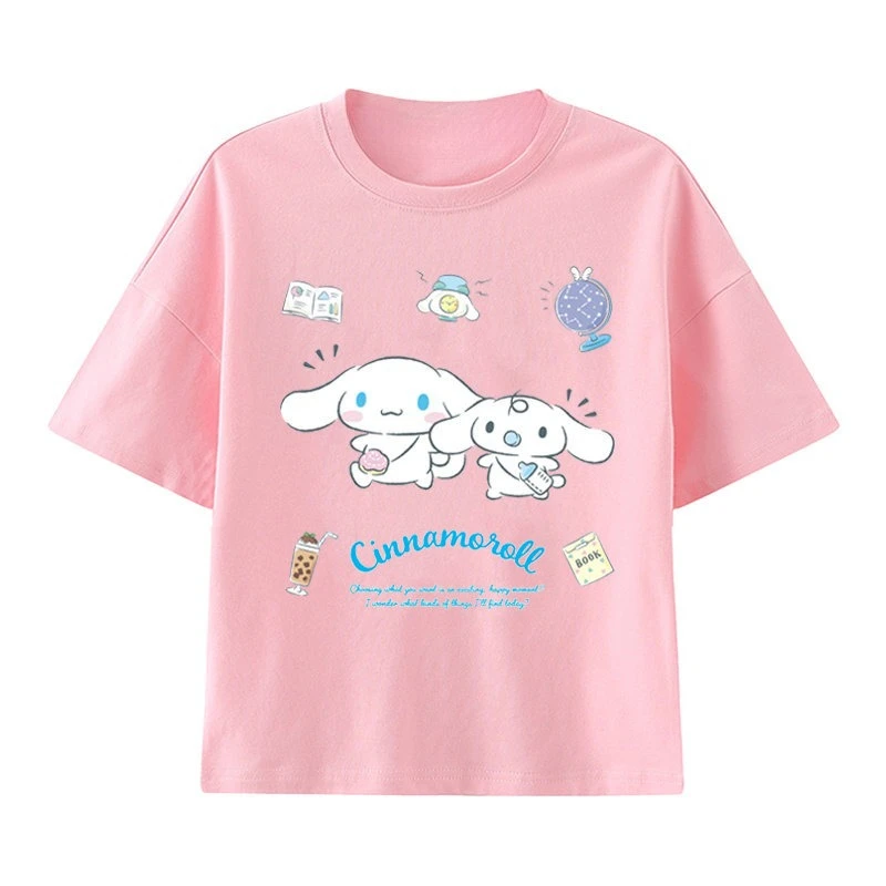 

Детская футболка в милом и стильном дизайне Kalomi Baku из чистого хлопка с мультяшным принтом, персонализированная для мужчин, женщин и семей (для родителей и детей)