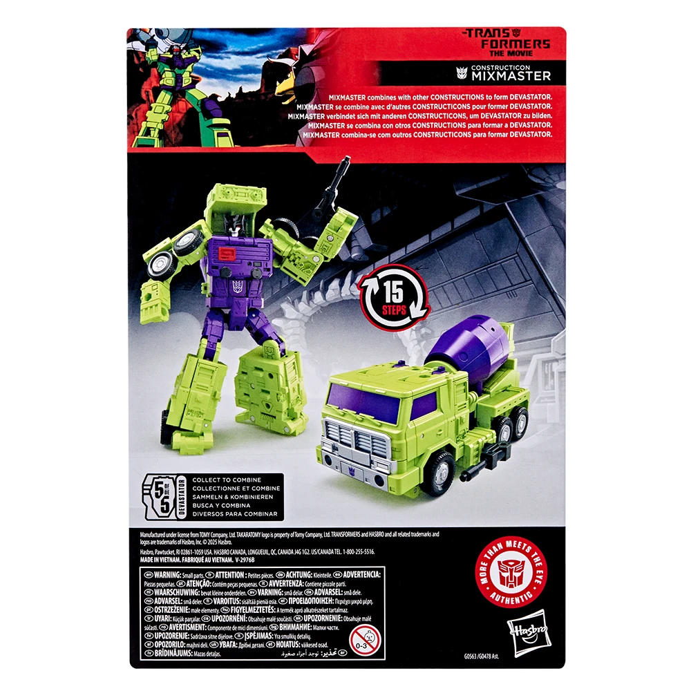 In Stock Original Hasbro Studio Series Voyager Class The Transformers: The Movie Constructicon Mixmaster Action Toys Figures Car