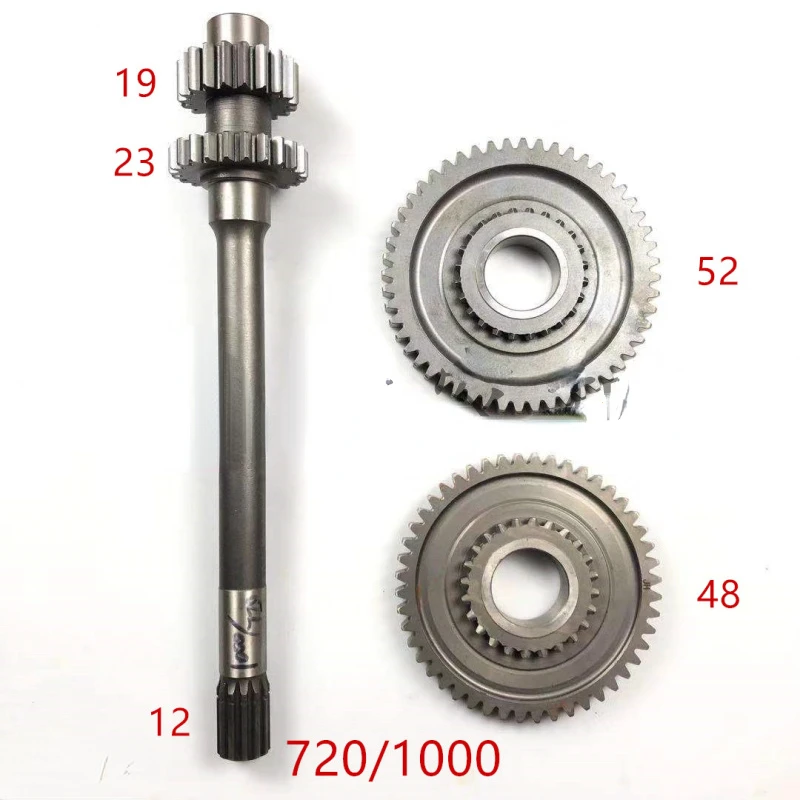 

FOR Dongfanghong 804/904 rear output speed changed to 720/1000 rpm, gear 52/48 teeth driven gear driving shaft