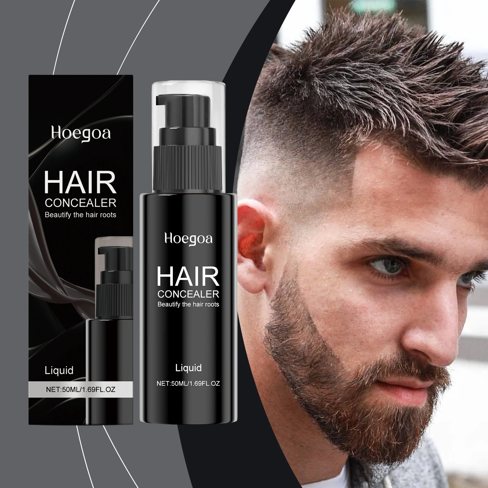 Hair Concealer Instant Root Coverage Brown Gray Hair Retouch Designed For Less Hair More Gray Hair Hairline Filler Waterproof