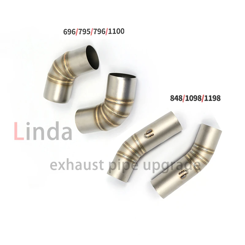 For Ducati monster 696/795/796 848/1098/1198 motorcycle exchaust system exhaust pipe Middle Section Stainless steel pipe