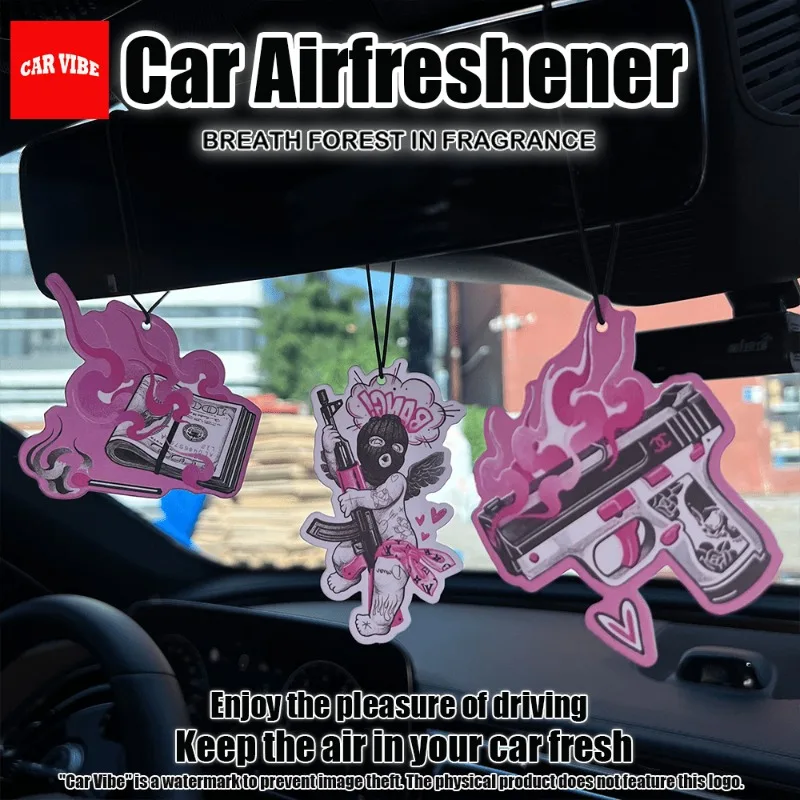 TATOO Cupid GANSTA design, car air freshener Car Aromatherapy Pendant - Rearview Mirror Aromatherapy Tablets, Gift for Friends