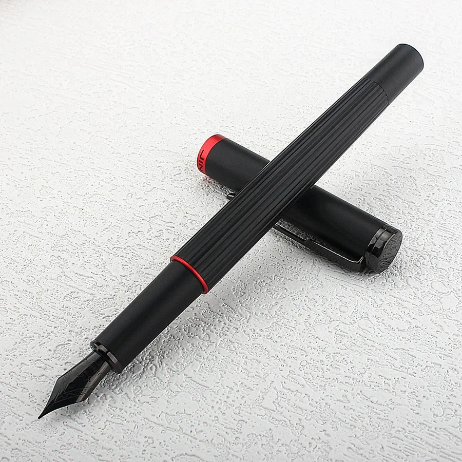 1pc JinHao 88 Black Metal Fountain Pen Titanium Black Men's Business EF/F/ Nib Office Gift Ink Pen