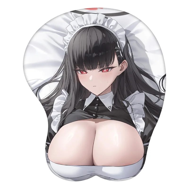 Tsukatsuki Rio Blue Archive 3D Mouse Pad Anime Mousepad Wrist Rest Silicone Sexy Creative Gaming Mat Gift