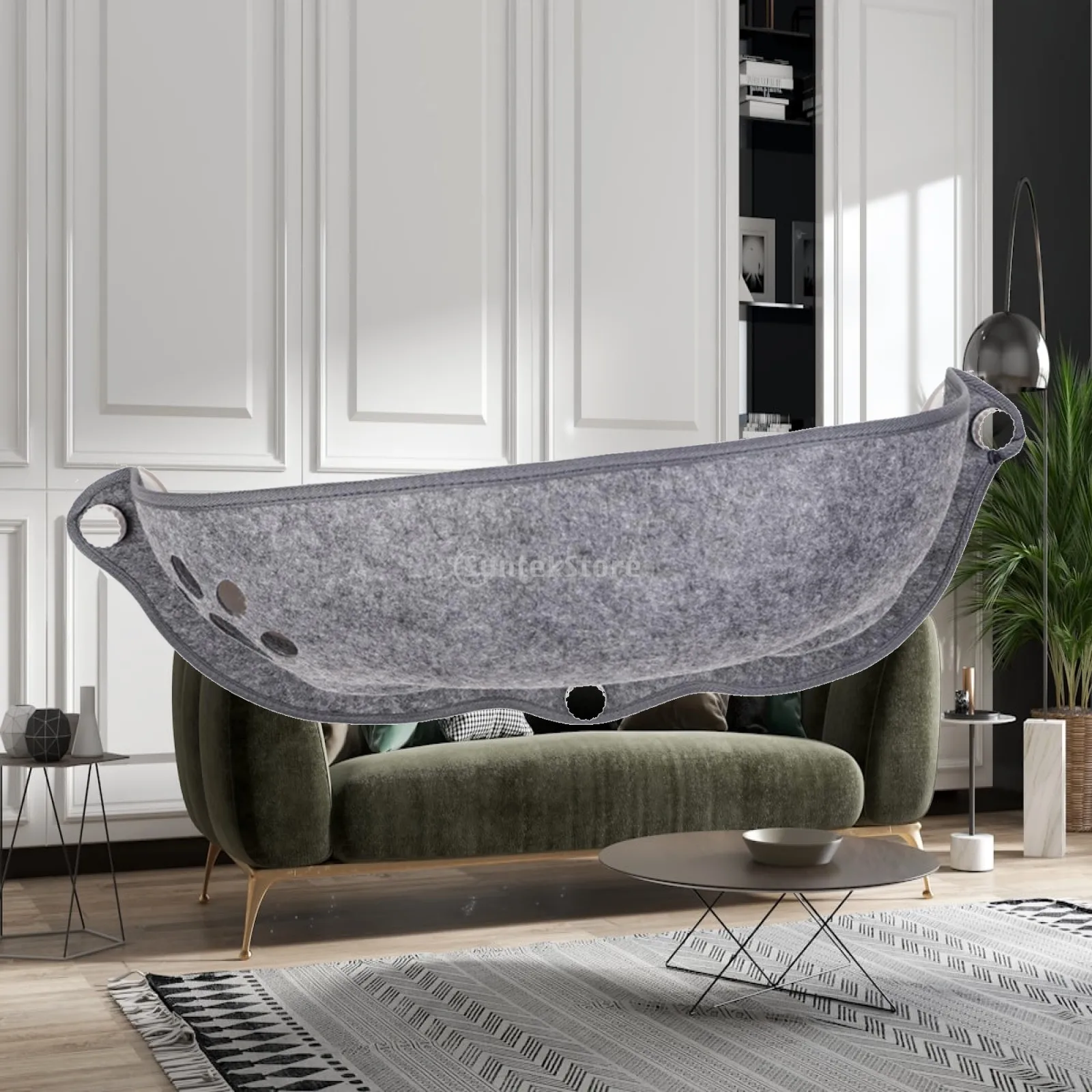 Cat Window Hammock Felt Perch Bed Sunny Seat Space Saving Lounger Cat Cushion for Window Relaxing Nap