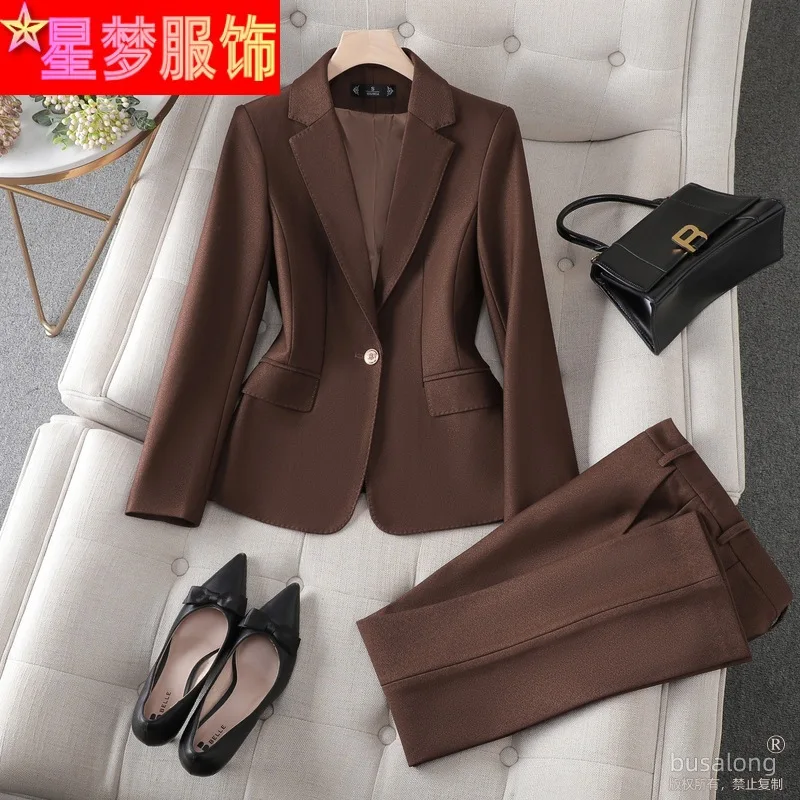 

Autumn and Winter Long Sleeves Business Wear Temperament Women's Clothing Business Formal Wear Suit Jacket Fashion Suit Intervie