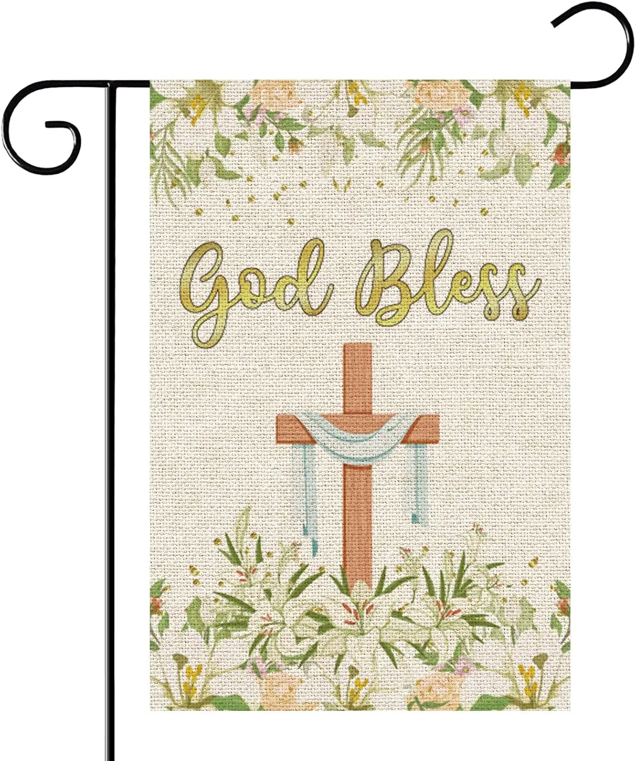 God Bless Garden Flag - First Communion Party Yard House Lawn Sign - Baby Shower Door Yard Lawn Sign Decor/Bless This Child Bapt