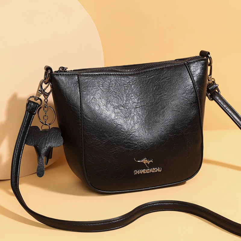 

Solid Color Luxury Designer High Quality PU Leather Women's Handbag Multifunctional Ladies Shoulder Messenger Bags Sac Femme