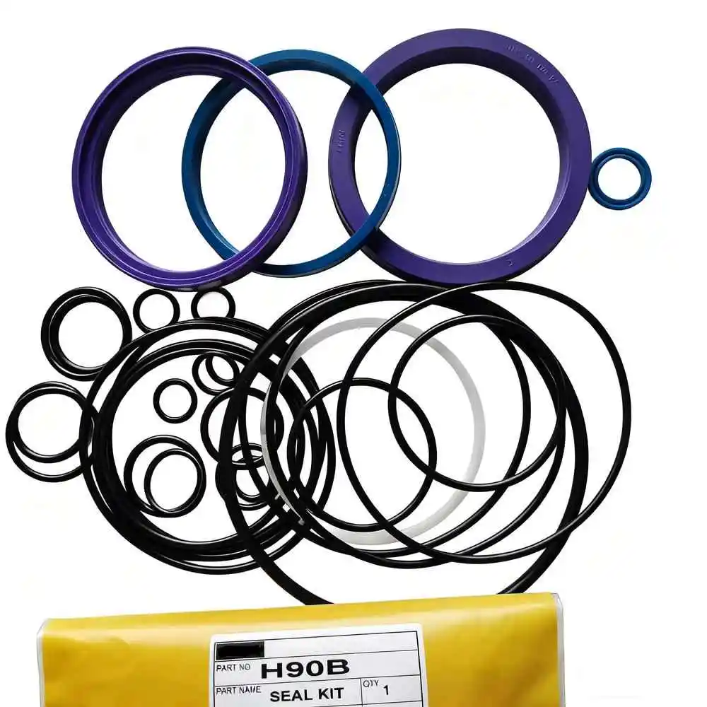 H90 H90B H90C Excavator Attachments Rock Breaker Hydraulic Hammer Accessories Complete Seal Kits Set PU+PTFE+FKM+NBR Oil Heat