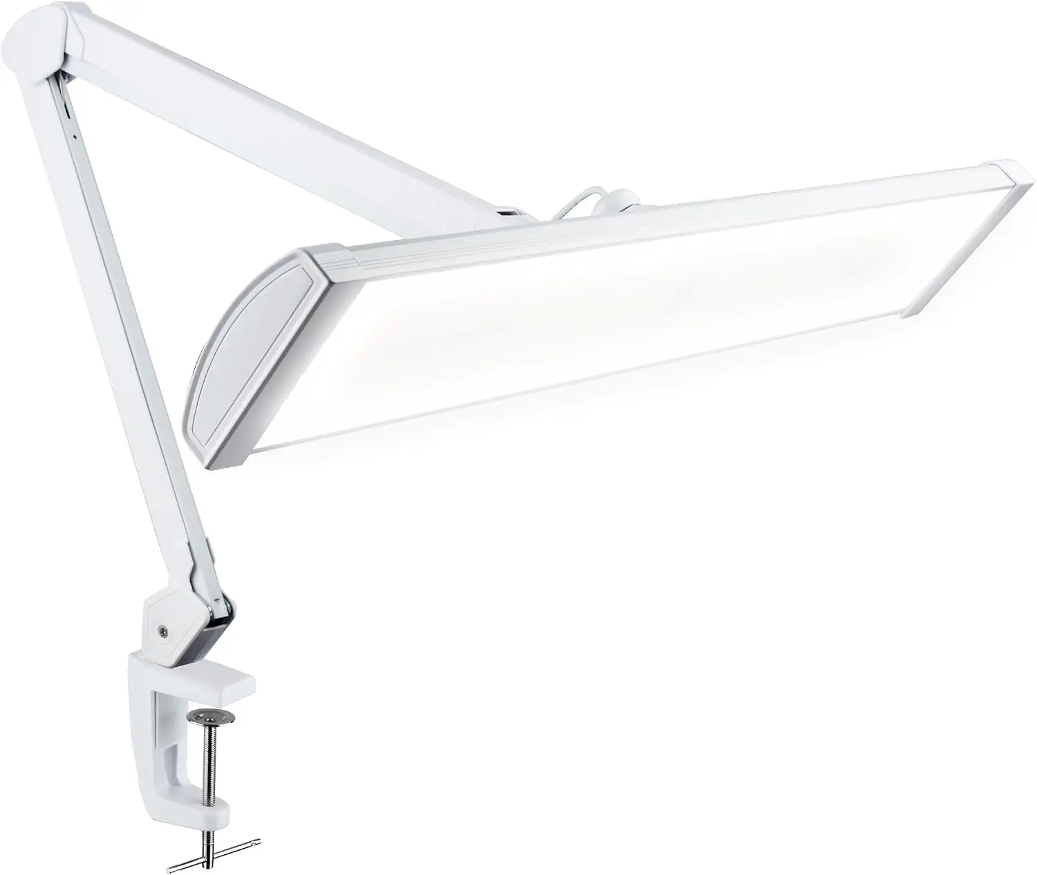 Neatfi Ultra 3,500 Lumens LED Desk Lamp with Clamp – 45W, 270 SMD LEDs, Shadow-Free | Adjustable Brightness | Task Light for Nai
