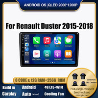 Android 14 Car Radio For Renault Duster 2015 2016 2017 2018 Android Auto Multimedia Player Stereo 4G WIFI Carplay DVR Bluetooth