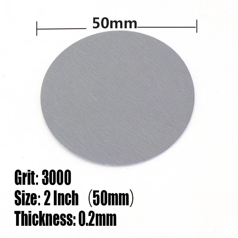 100PCS 50mm 2 Inch Grit 3000 Disc Sandpaper Sanding Discs Hook Loop Sandpaper Round Disk Sand Sheet Sanding Polishing Tool