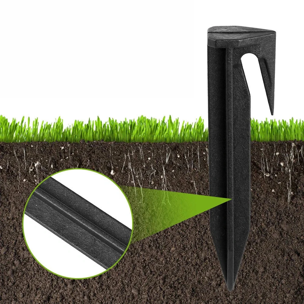 100pcs Garden Lawn Mower Peg for Laying Boundary Cables Ground Spikes Fixing Pins Garden Lawn Netting Camping Home Gardening