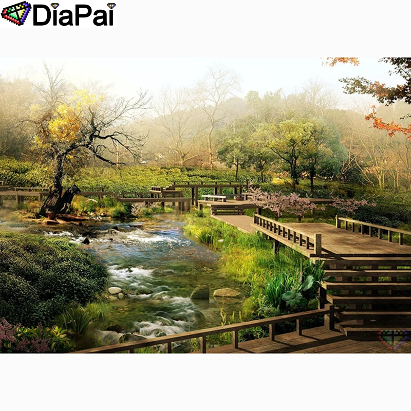 DIAPAI Square Round Drill 5D Diamond Painting Environmental Crafts Full Diamond Embroidery 