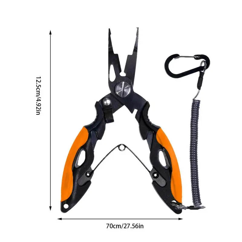 Fishing Pliers Fishing Multitool Hook Remover Saltwater Resistant Stainless Steel Fishing Pliers Hook Remover With Sheath