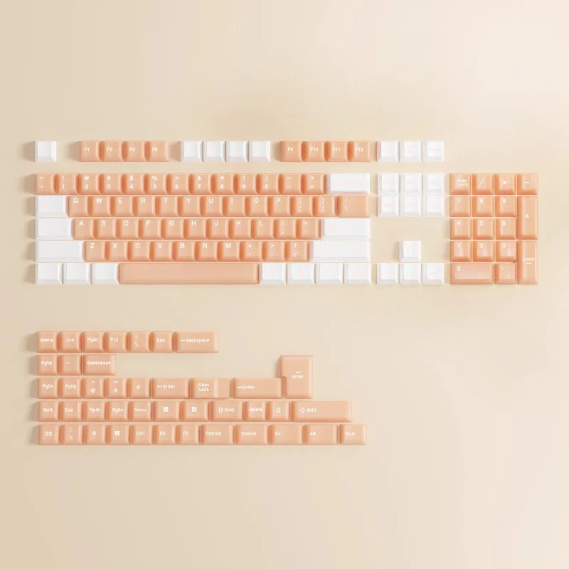 Hazy Orange Theme Keycaps Set Customized ABS PBT Sublimation Cherry Profile Keyboard Cap for Mechanical Keyboard Accessories DIY