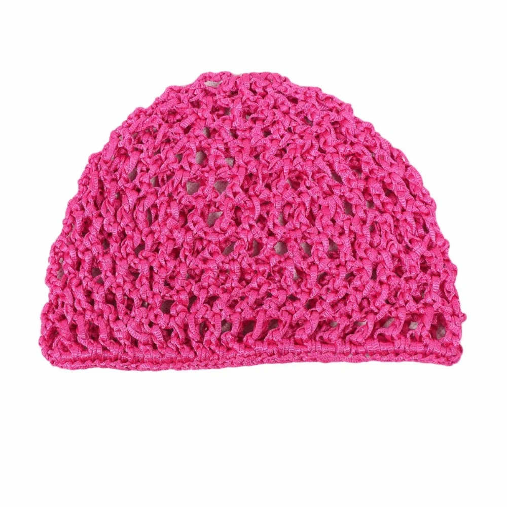 Simple Breathable Hair Net Cap Crochet Cap Hollowout Mesh Turban Hat Comfortable Wig Caps for Women