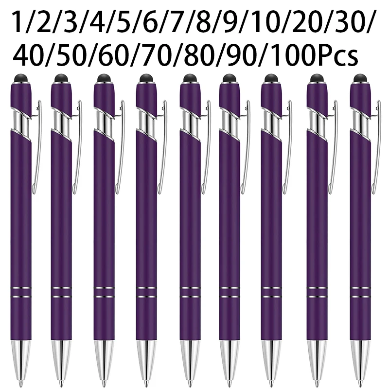 

1-100 шт Резиновые алюминиевые шариковые ручки металлические стилусы