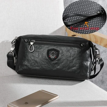 Wmnuo 2023 حقيبة الكتف الرجال وسادة مخلب حقيقي جلد البقر Crossbody رسول حقائب للرجل سعة كبيرة باد حقيبة اليد الذكور