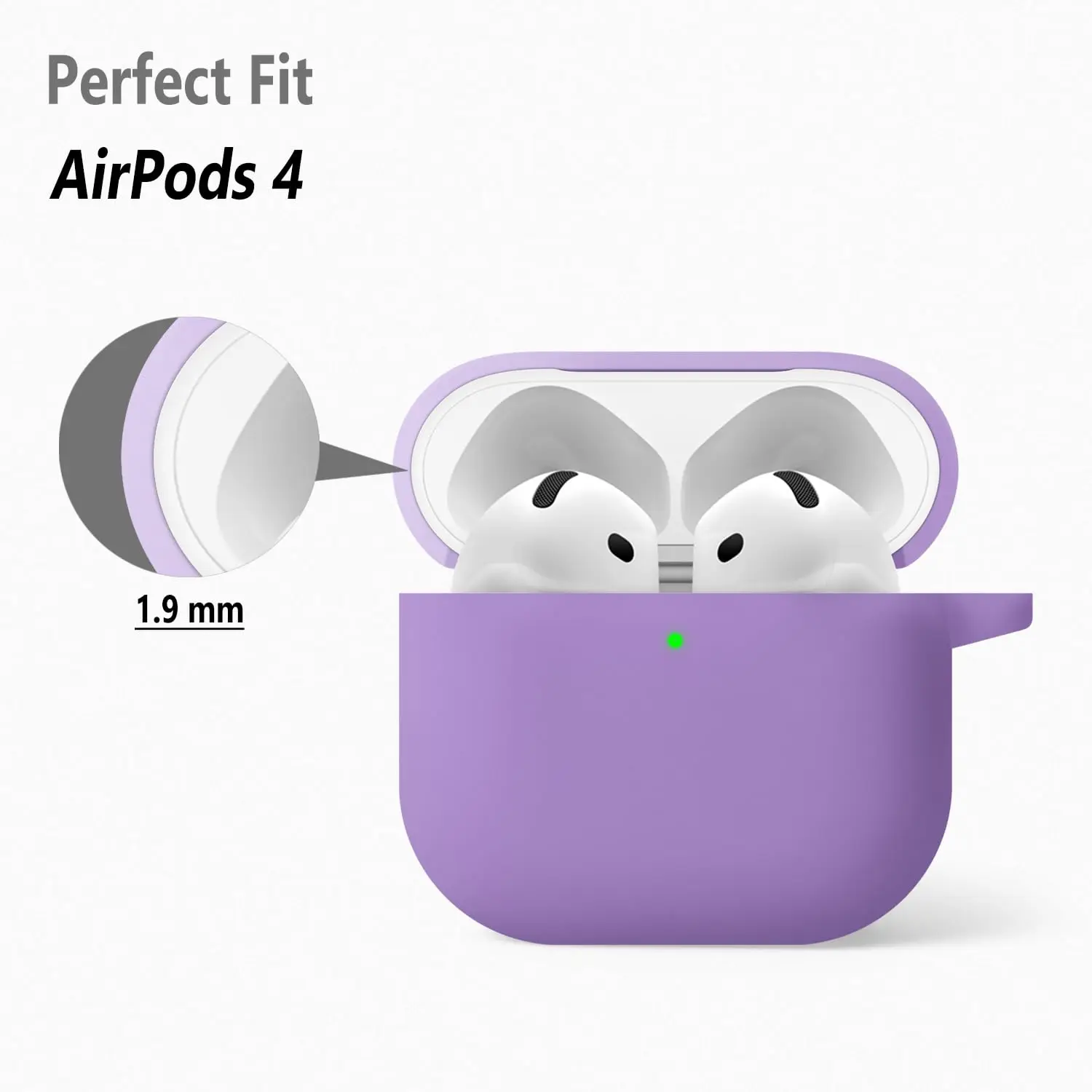 [2 IN 1] AirPods 4세대 케이스(2024)용 완전 보호 소프트 실리콘 커버/AirPods 4용 미끄럼 방지 실리콘 이어팁 케이스