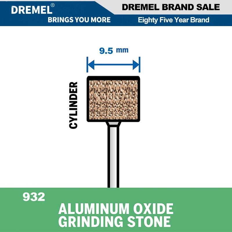 Dremel 932 Aluminium Oxide Grinding Stone Head Attachment for Dremel 3000 4000 4250 8220 8260 Electric Rotate Tool Accessories