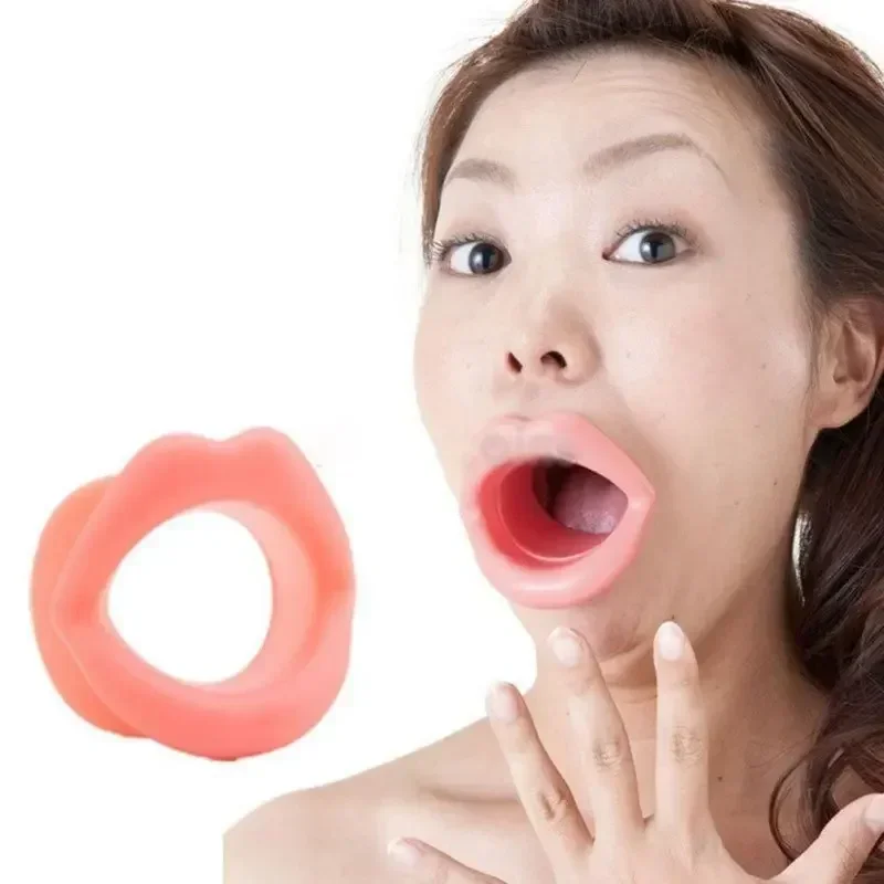 Mouth Muscle Exercise Piece Silicone Rubber Face Slimmer Anti Wrinkle Lip Trainer Mouth Massager Exerciser Mouthpiece 1pcs