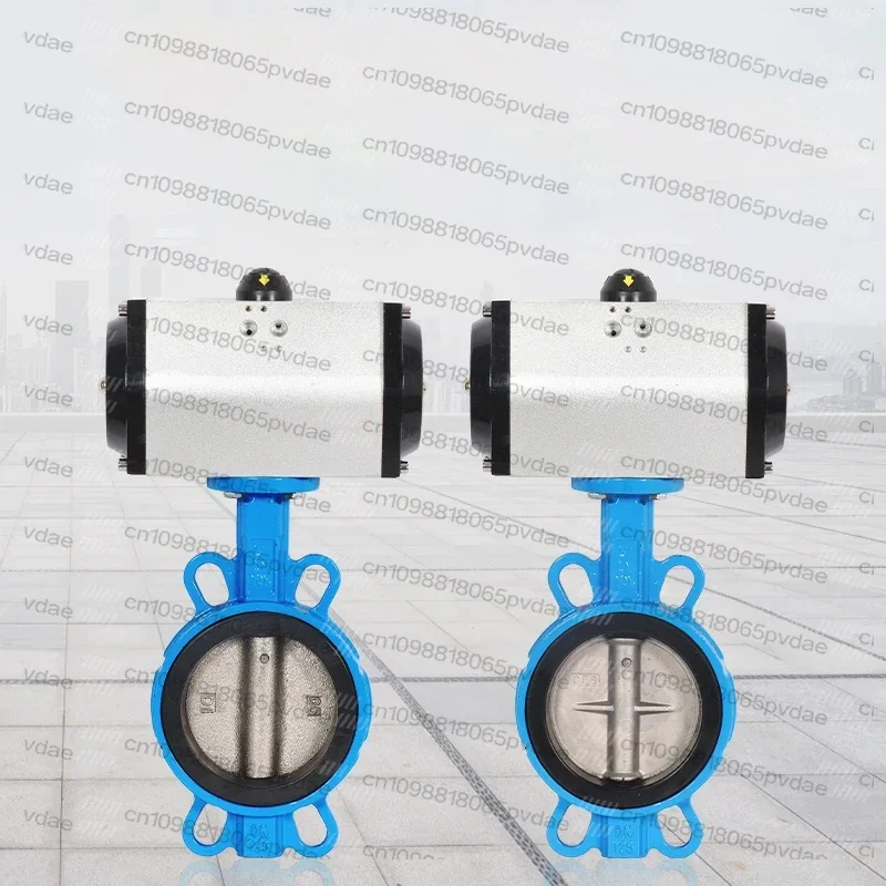 Tool Parts Pneumatic Butterfly Valve Wafer Type Spherical Lnk 304 Stainless Steel Quick Shut-Off Valve DN40/50/65/80/100-300