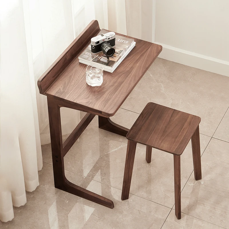 

North American black walnut edge desk, all solid wood student home small desk, bedside table, sofa edge