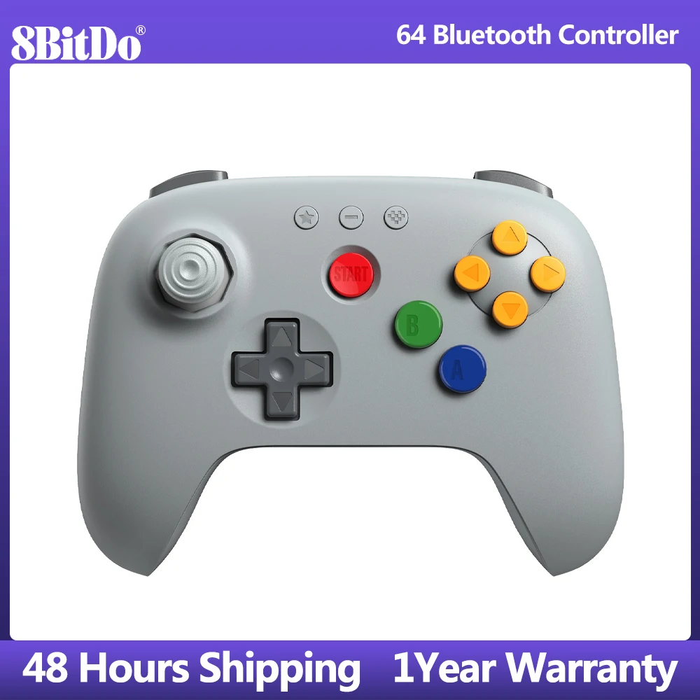 

8Bitdo 64 Bluetooth Controller，Gamepad with Turbo function for Analogue 3D,Nintendo Switch, switch 2, PC Windows, Android