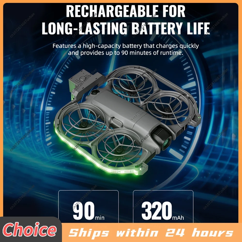 For DJI Neo2 Colorful Night Flight Indicator Lightweight Rechargeable Luminous Lamp Belt Tool-Free Drone Flash Light for Drone