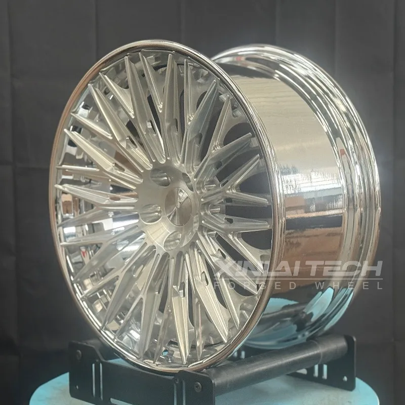 【2026】XINLAI 2-Piece Forged Wheels 20x9 21x10 22x11 24x12 5x112 5x120 5x114.3 Mirror Chrome Polished Spoke For BMW 5 Series