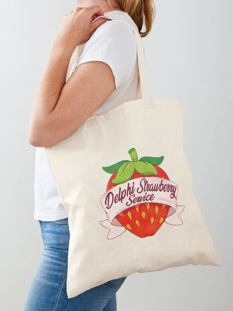 Delphi Strawberry Service Tote Bag Canvas shoulder bag Eco bag cute tote Canvas Tote