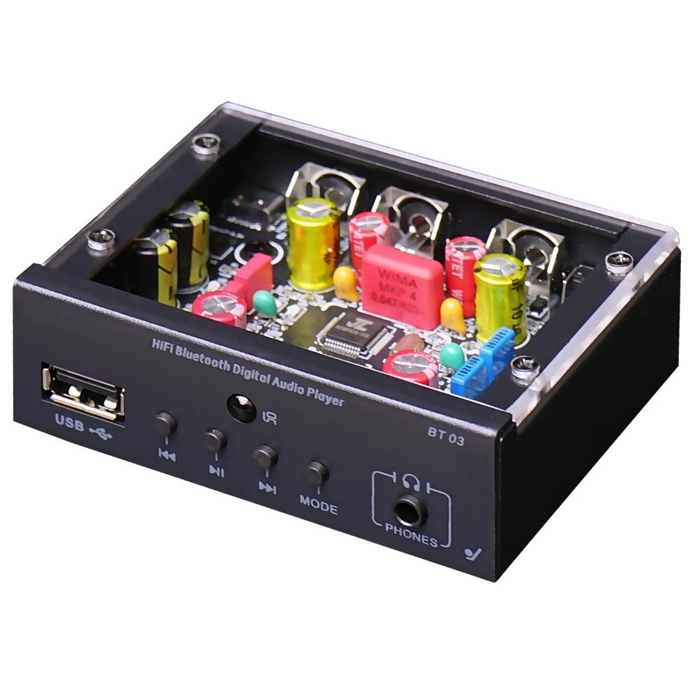 

Audiophile High Resolution DAC, 24bit 96kHz Lossless Player, Bluetooth-compatible USB Audio Adapter for Home Stereo