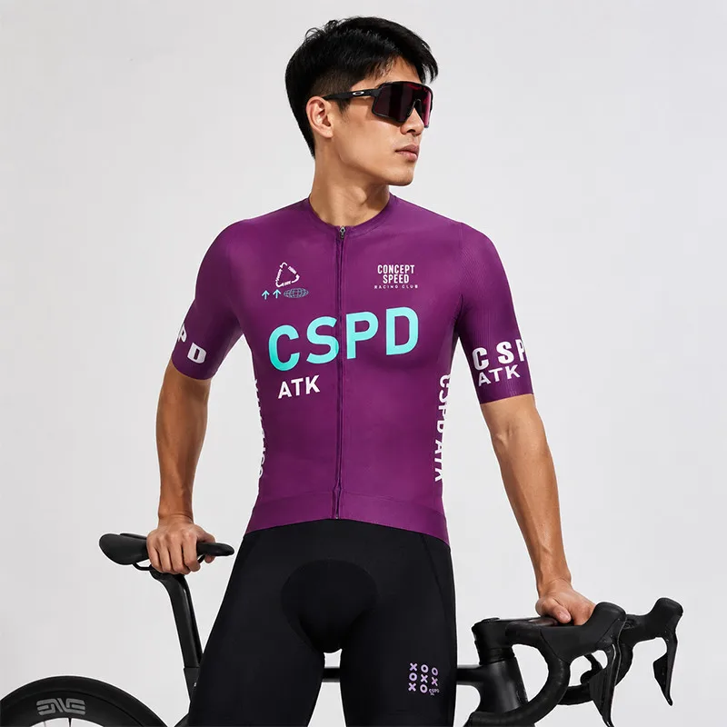 

CSPD ATK Men cycling jersey summer road cycling top high-quality cycling shirt moisture absorbing and breathable cycling jacket