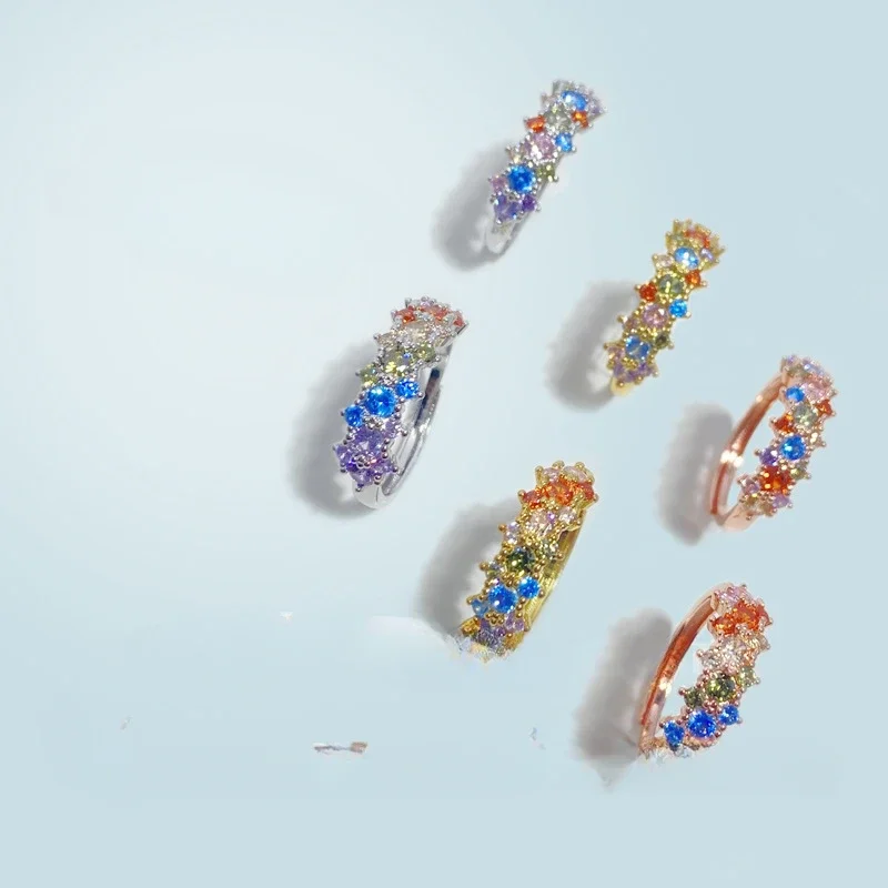 

MDLFES Moiss1n Diamond Style Versa Japanese original is a big hit Rainbow and Zirconia Summer Ring with Open End