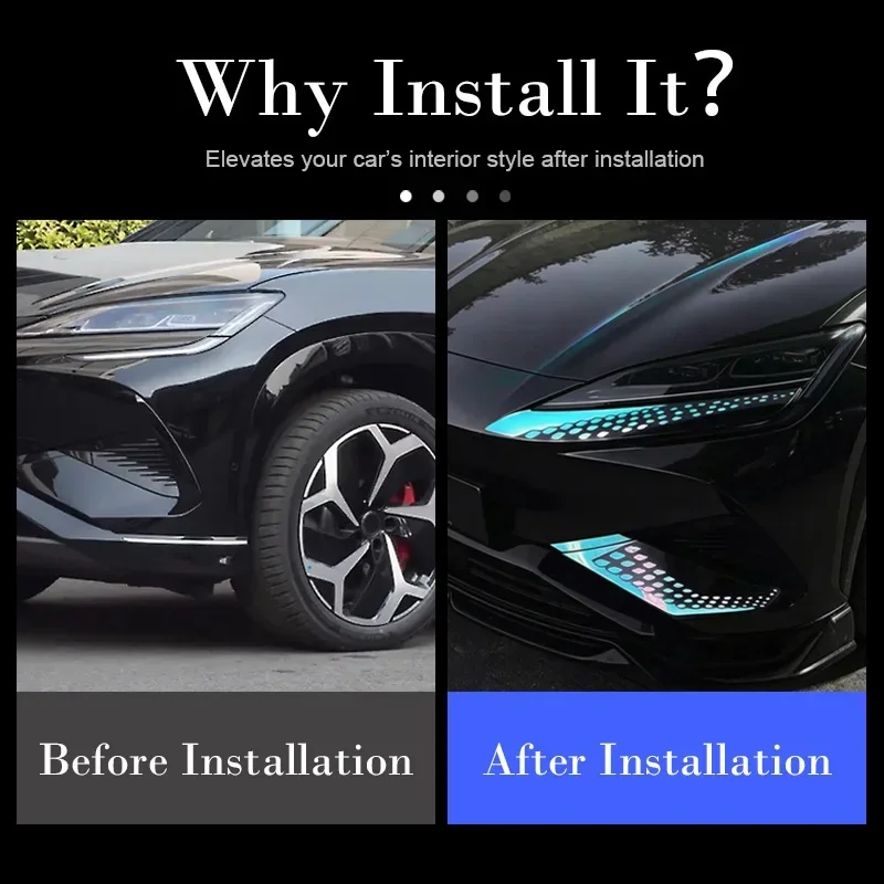 Protective Sticker for BYD Sealion 7 2024-2026 Exterior Trim Protection Anti-Scratch Trim Sticker Headlight Color Changing