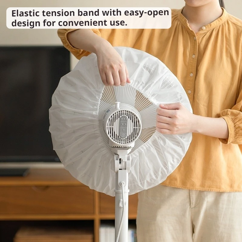 

1pc Durable PVC Fan Cover All-Season Easy-Clean Design Suitable for All Fan Home Office Use Lotus Edge Style Simple Sturdy Tool