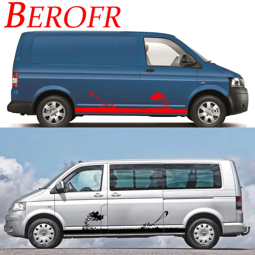 Car Stickers For Volkswagen VW Caravelle Multivan California Transporter Bus T3 T4 T5 T6 Accessories Camper Van Vinyl Decals