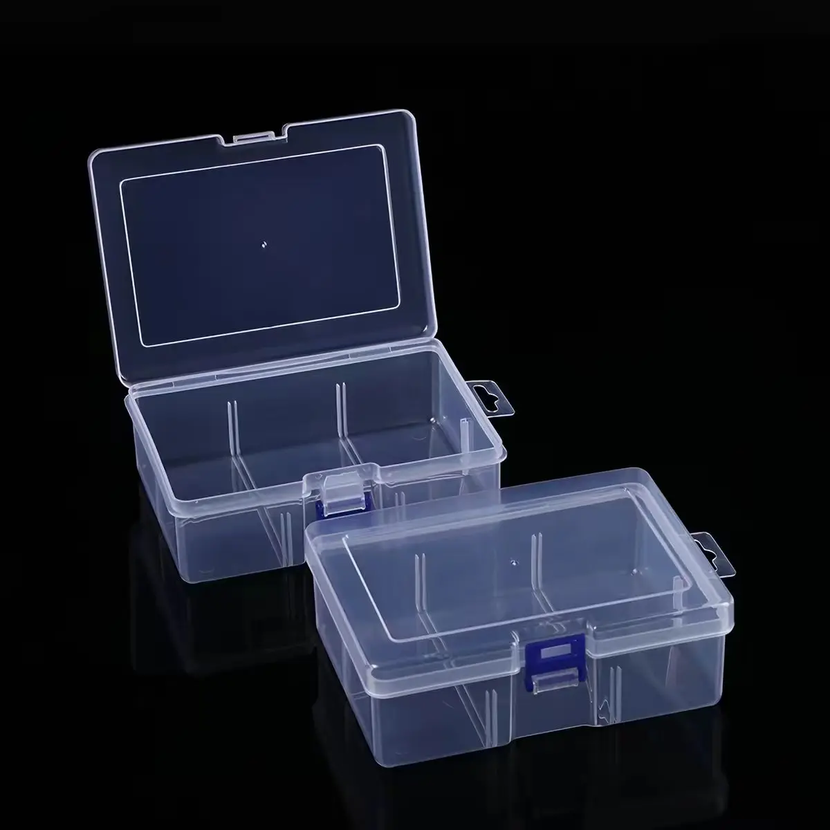 1/2pcs Clear Plastic Rectangular Box Screwdrivers Bits Storage Cases - Dustproof Waterproof Tool Organizer Container