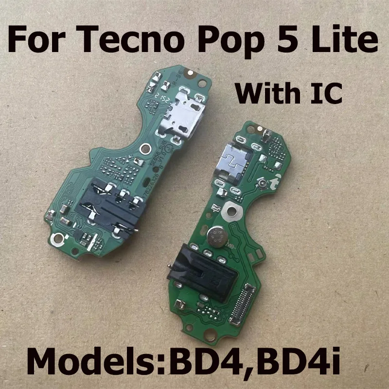 Fast Charger For Tecno Pop 5 Pro Lite USB Charging Dock Board Connector PCB Port Plug Socket Mic Flex Cable