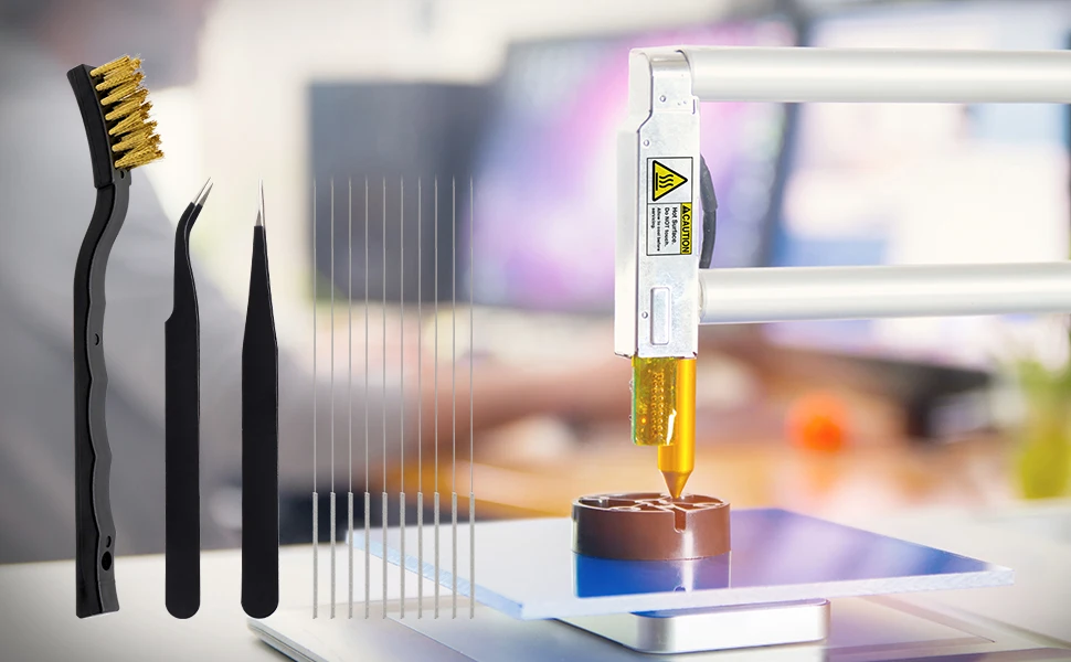 Prasacco 60 Stück 3D Drucker Düsen Reinigungsset, 3D Drucker Düsen