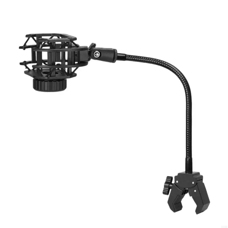 Clamp-On Recording Stand with Flexible Neck, Knob-Adjusted Attachment, and Tool-Less No-Drill Installation Support 896C