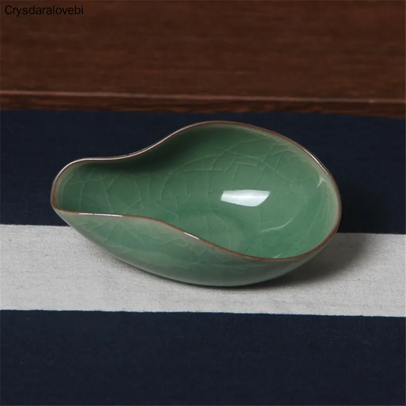 Longquan Celadon Cha He Kung Fu Holder Tea Presentation Vessel Porcelain Tea Boxes Saucer Tea Set Accessories Tea Ceremony