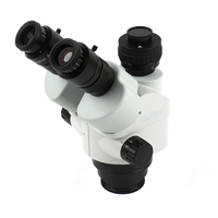 7x-45x Industry Trinocular Stereo Microscope Zoom Head Adjustable WF10/22mm Eyepieces For Watch Inspection Phone PCB Soldering