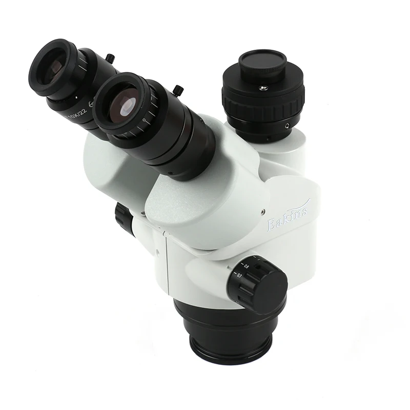7x-45x Industry Trinocular Stereo Microscope Zoom Head Adjustable WF10/22mm Eyepieces For Watch Inspection Phone PCB Soldering