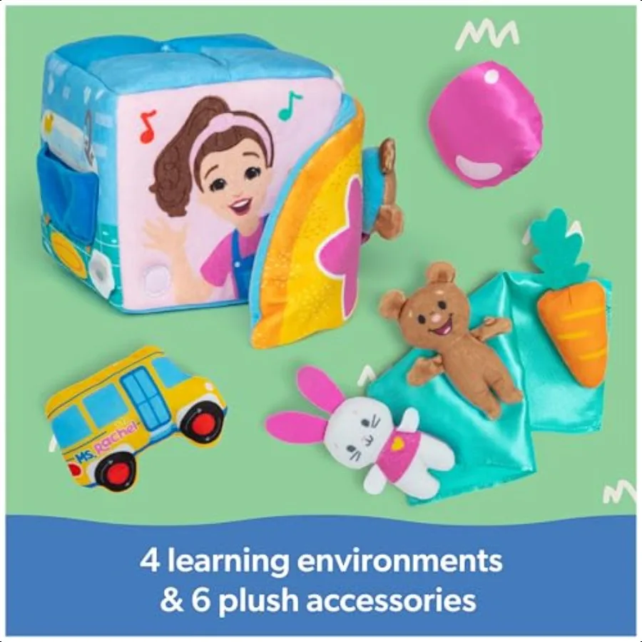 กล่องของเล่นเสริมพัฒนาการเด็กเล็ก คุณราเชล ของเล่นเสริมทักษะพร้อมตุ๊กตาสัตว์ ของเล่นเสริมประสาทสัมผัสสำหรับเด็กทารกและเด็กวัยเตาะแตะ