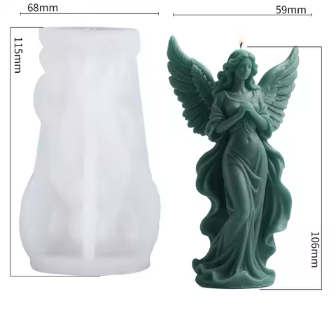 Angel Silicone Mold Fragrant Diy Mold Aroma Candle Mold Angelic For Gift Idea Candle Making Meditation