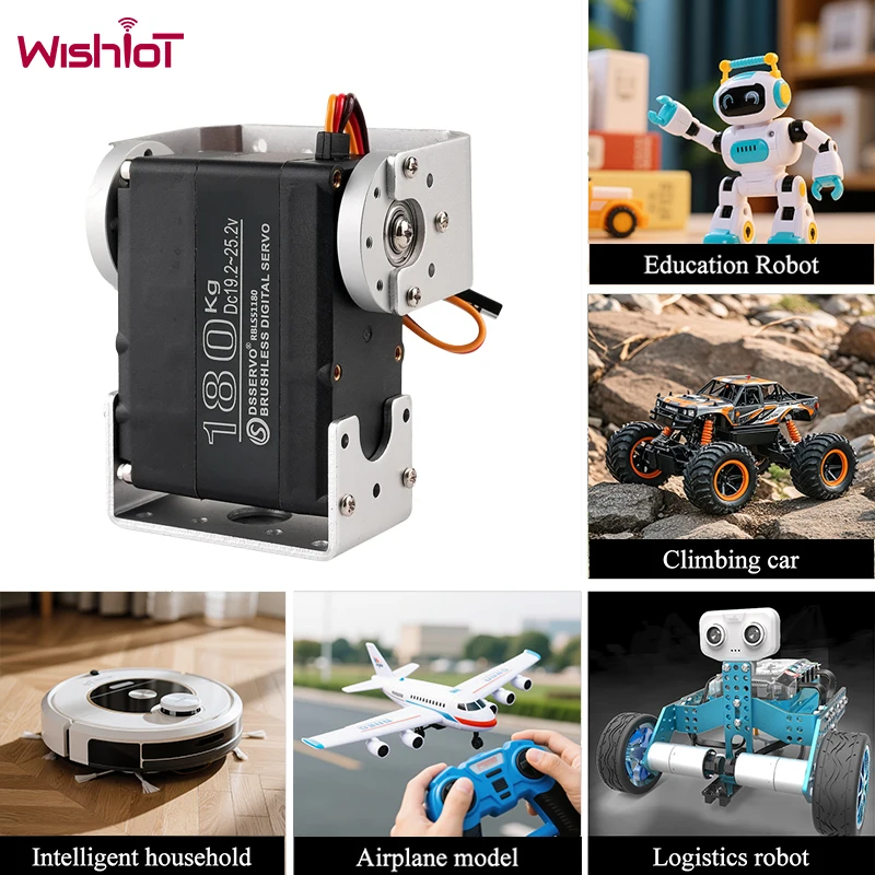 Digital Servo 180Kg 24V Metal Gear Brushless Motor 180/270/360 Degree waterproof Servos for RC Robot Car Boy DIY RC Toys #T3